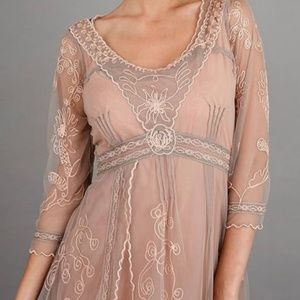 Women’s Downton Abbey Vintage Style Formal Wedding Dress in Quartz size L